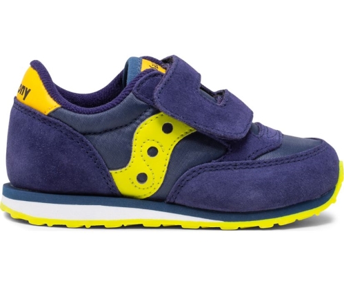 Tenis Saucony Baby Jazz Hook & Loop Niños Zapatillas Azul Marino / Verde / Amarillo México MX-702-TK